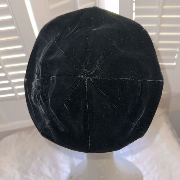 Vintage 50s Black‎ Velvet Beret main image 5